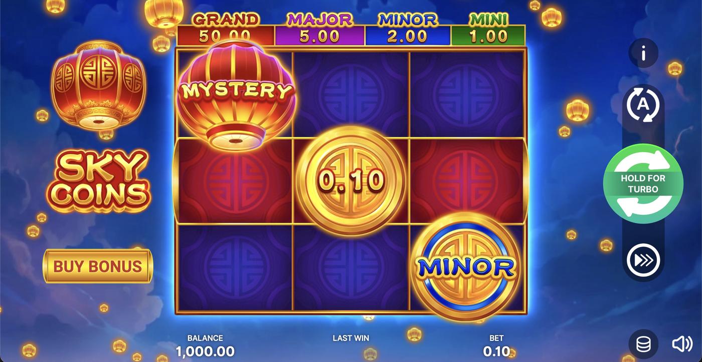 Sky Coins: image of main menu