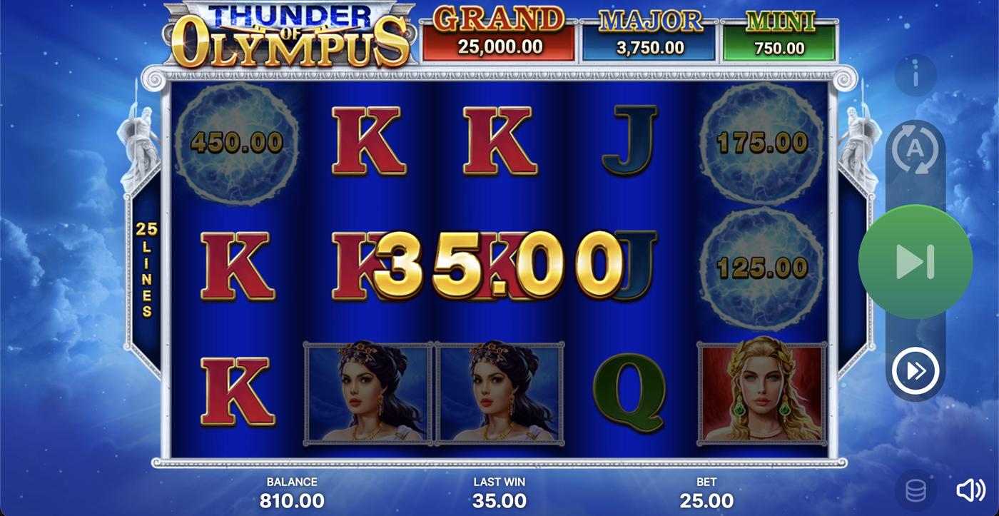 Thunder of Olympus: image of winning