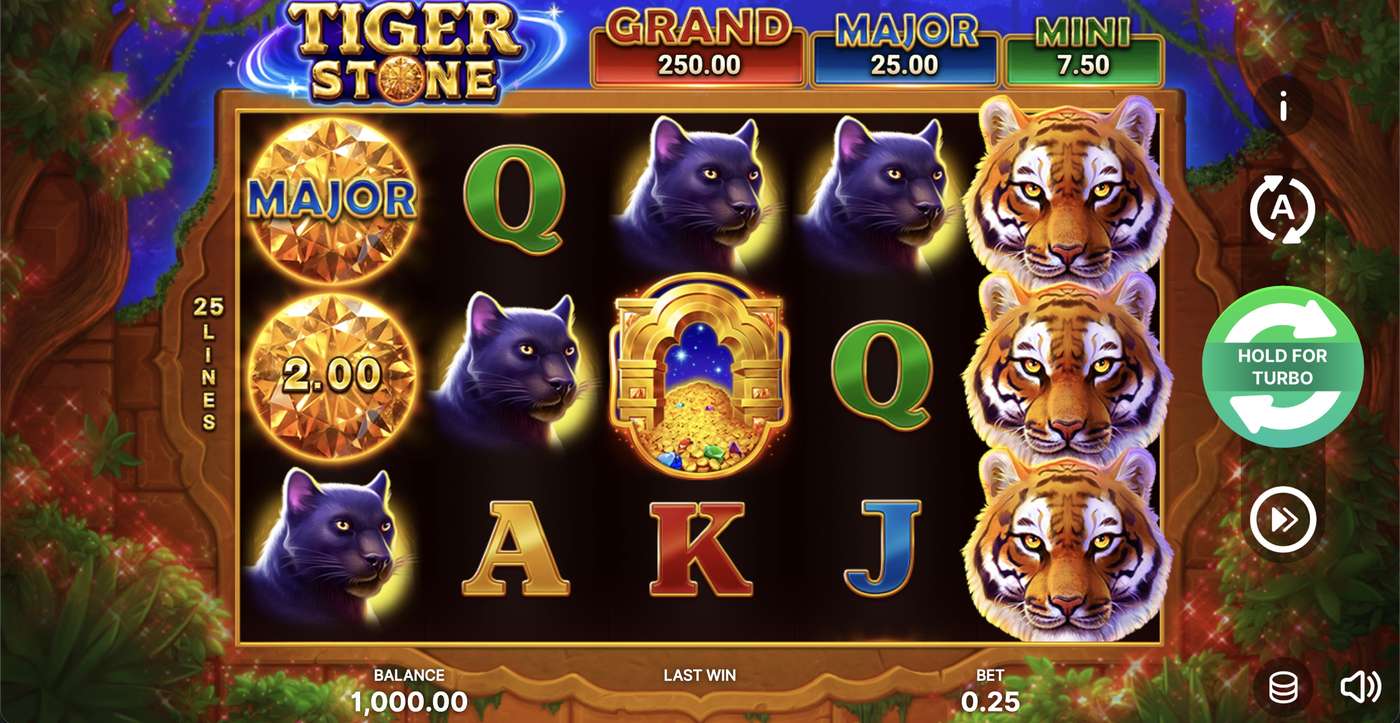 Tiger Stone: image of main menu