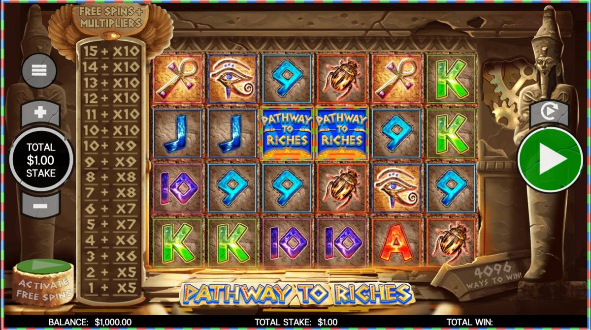 Pathway to Riches: image of main menu