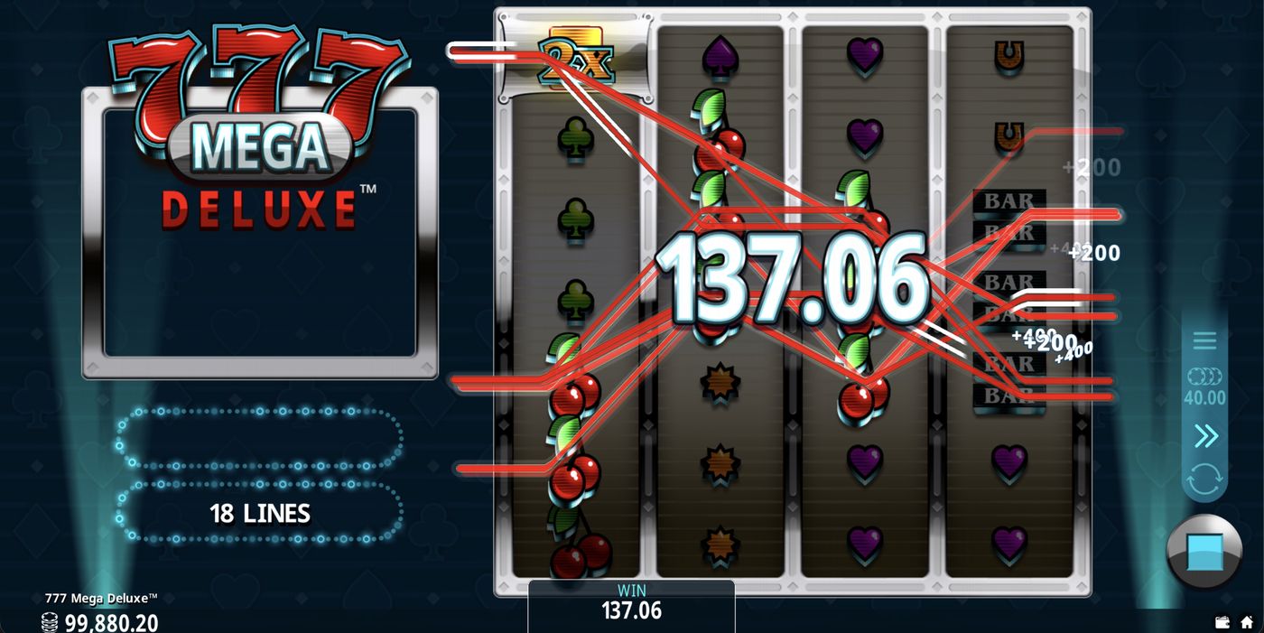 777 Mega Deluxe: image of winning