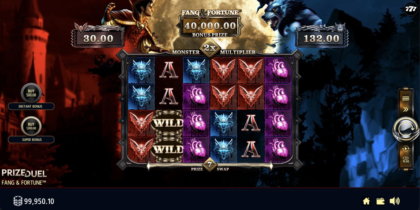 Fang & Fortune: image of main menu