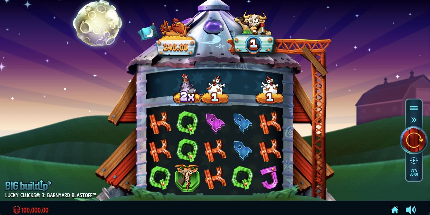 Lucky Clucks 3: Barnyard Blastoff: image of main menu