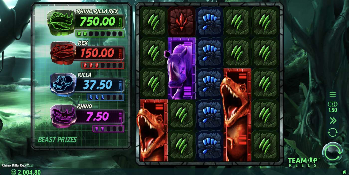 Rhino Rilla Rex: image of main menu