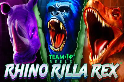 Rhino Rilla Rex Online Slot Logo