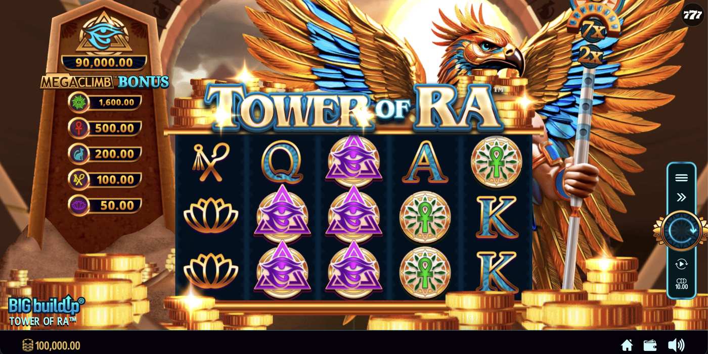 Tower of Ra: image of main menu