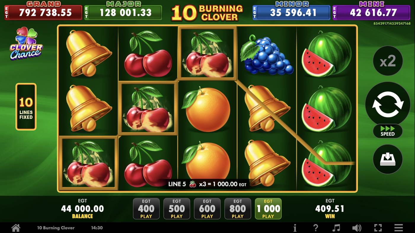 10 Burning Clover: image of winning