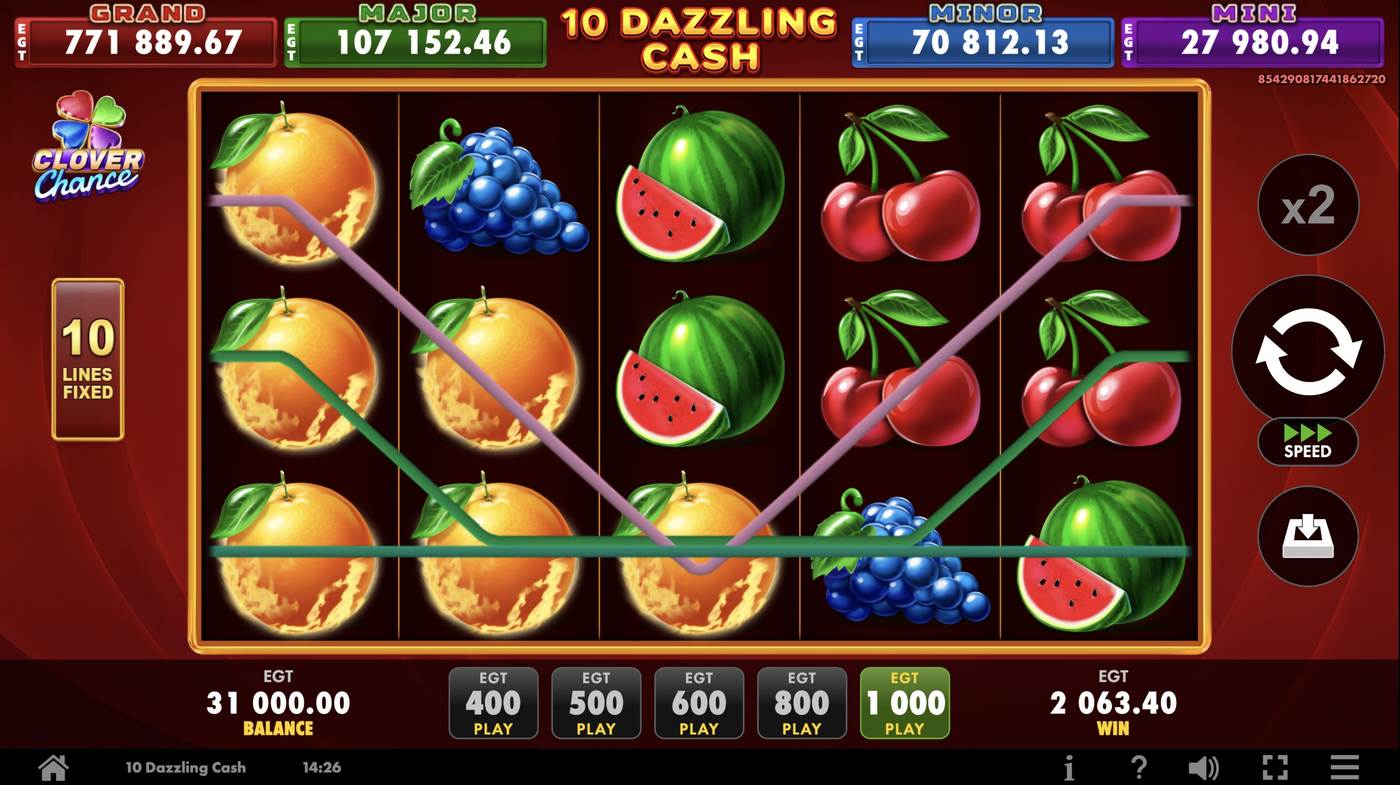 10 Dazzling Cash: image of winning