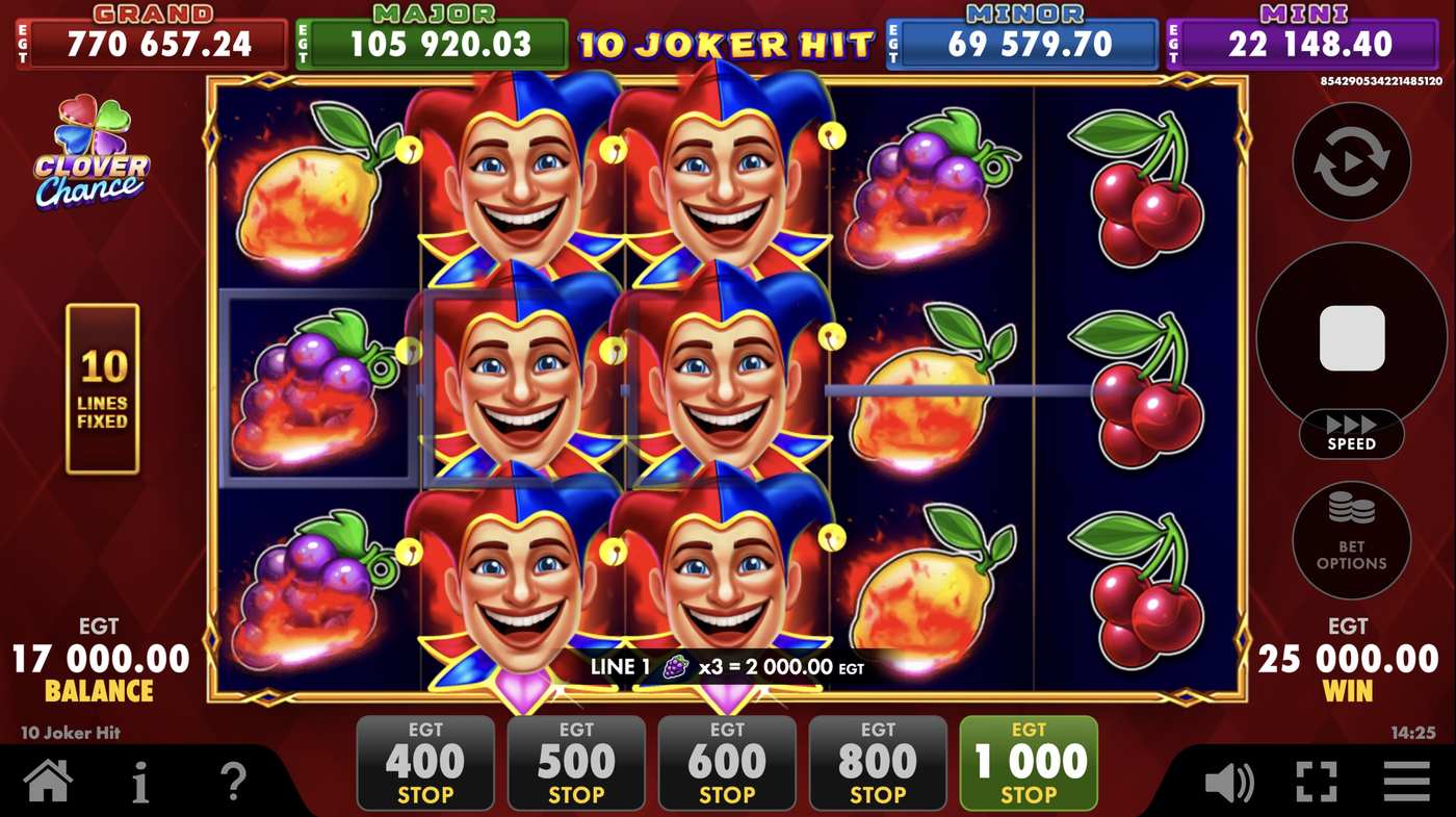 10 Joker Hit: image of winning