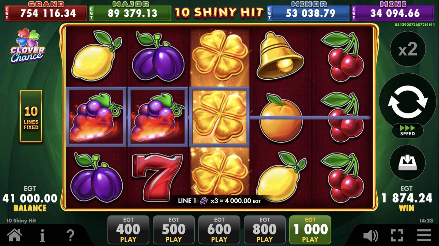 10 Shiny Hit: image of winning