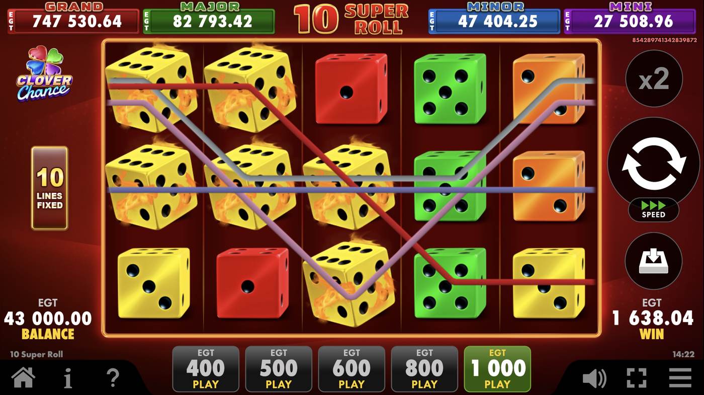 10 Super Roll: image of winning