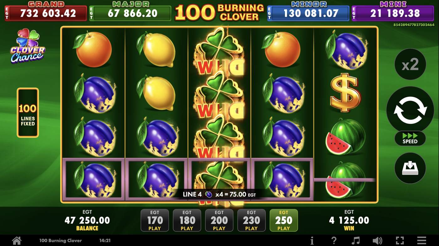 100 Burning clover: image of winning