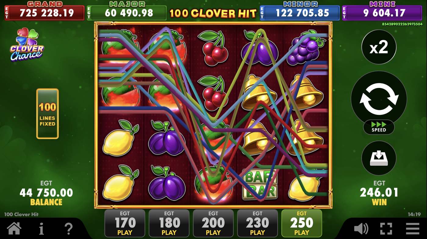 100 Clover Hit: image of winning