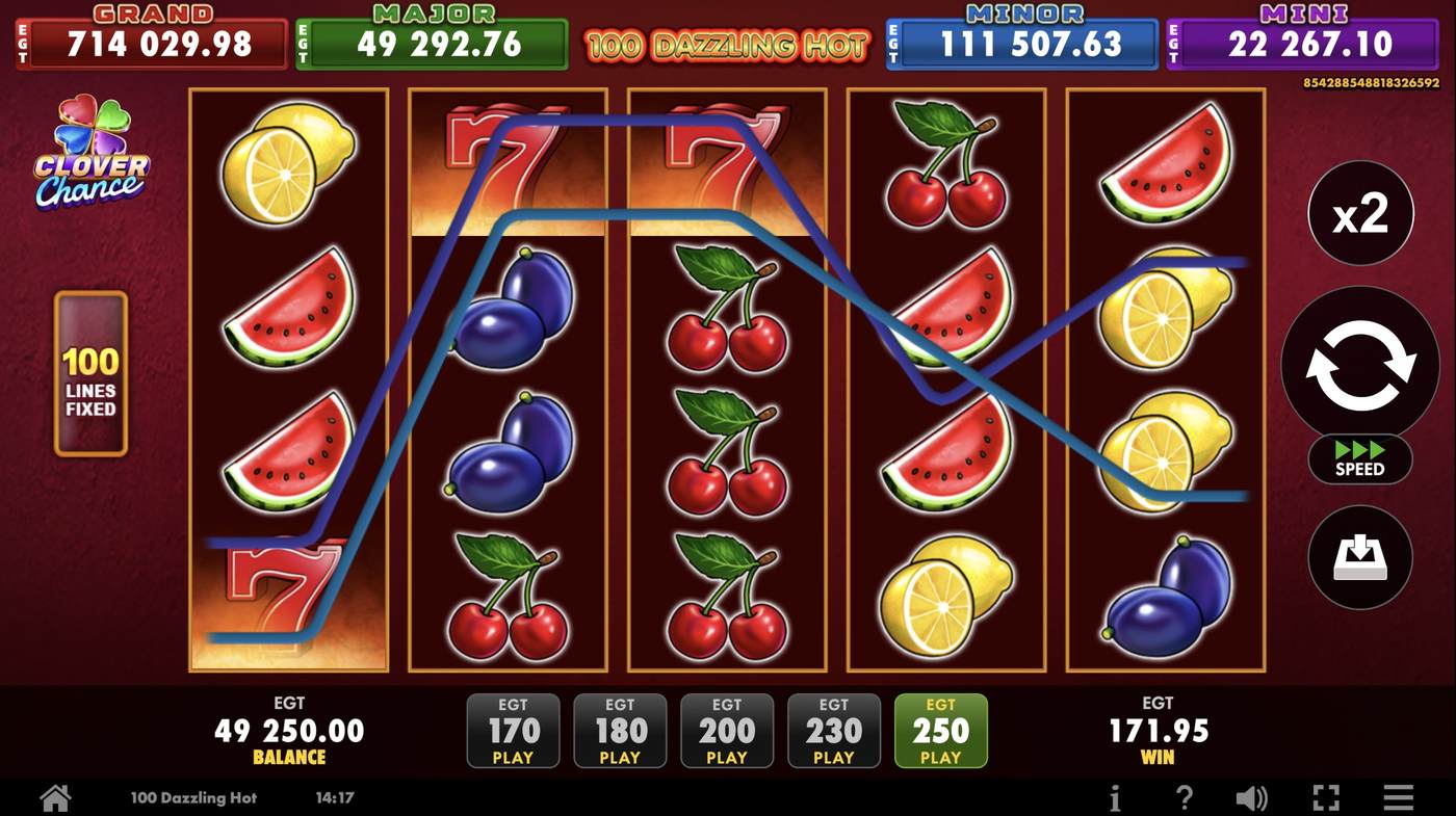 100 Dazzling Hot: image of winning