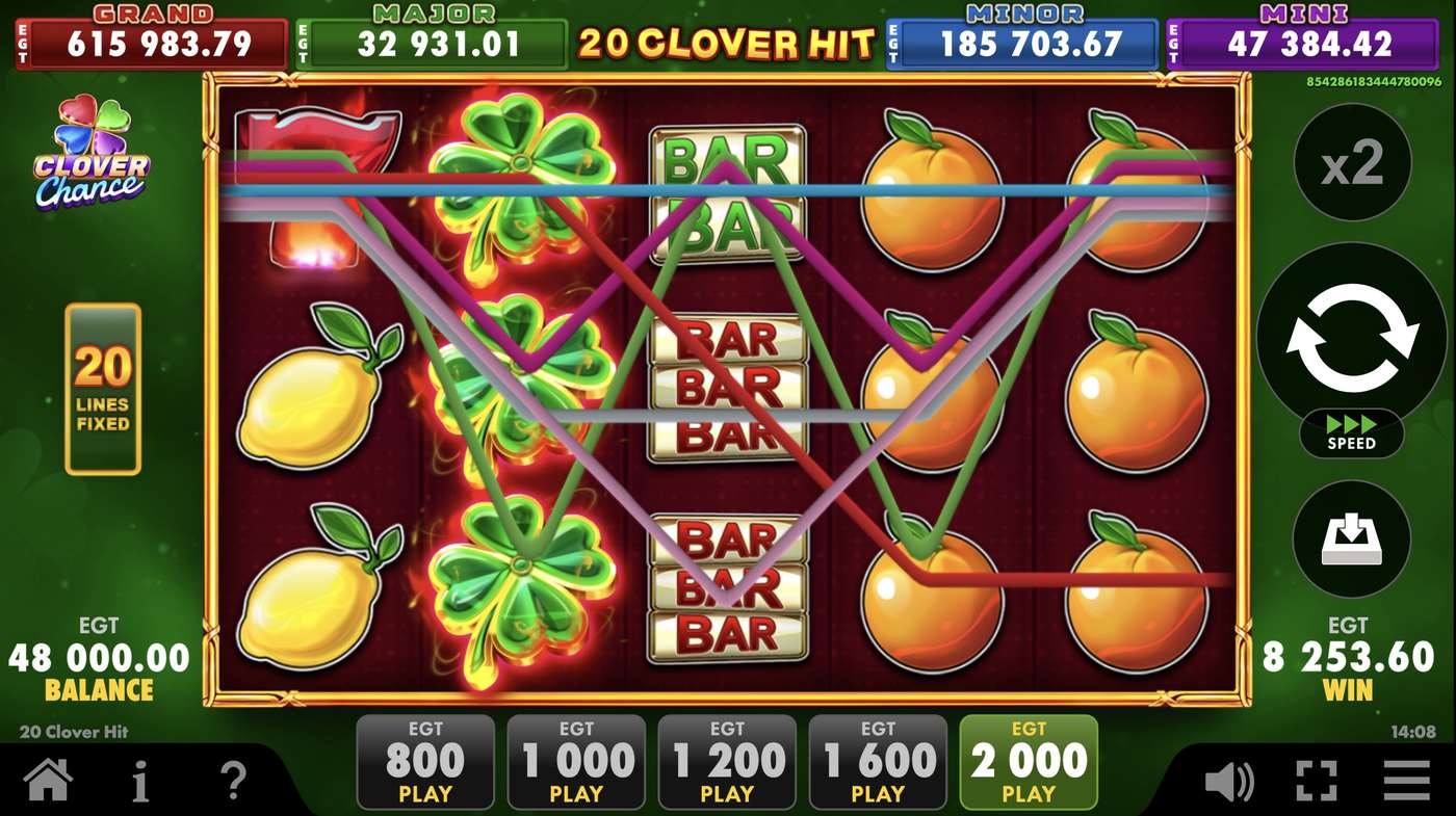 20 Clover Hit: image of winning