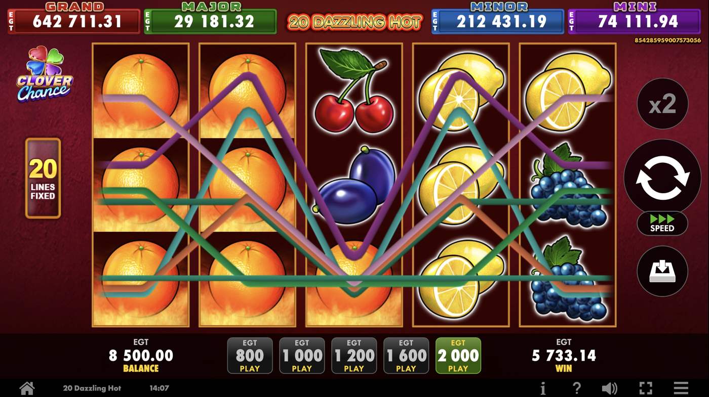 20 Dazzling Hot: image of winning