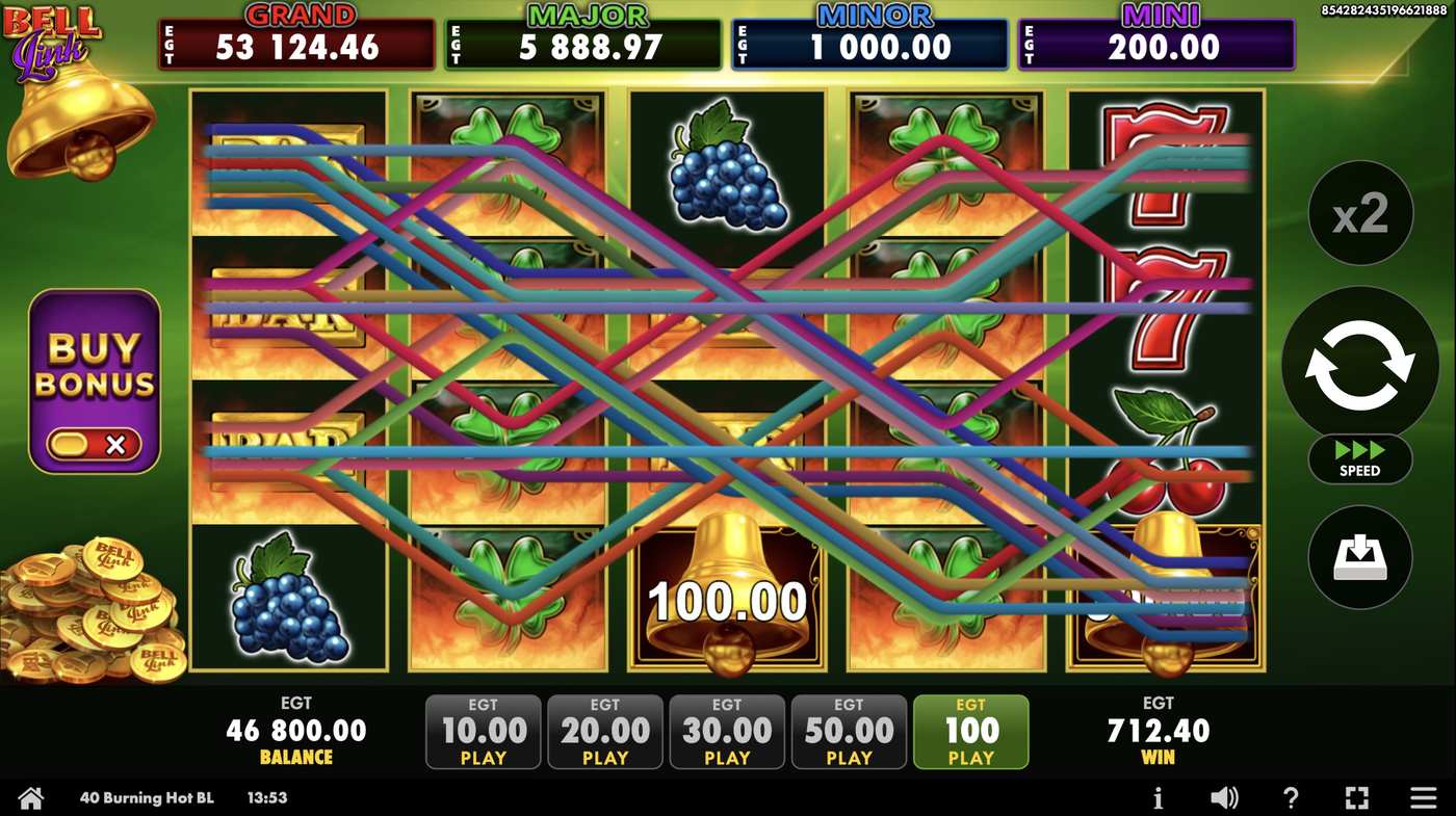 40 Burning Hot Bell Link: image of winning