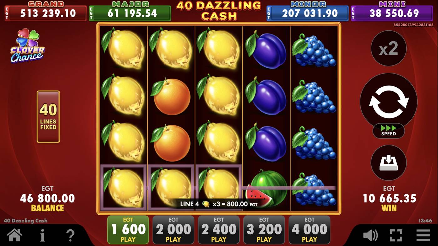 40 Dazzling Cash: image of winning
