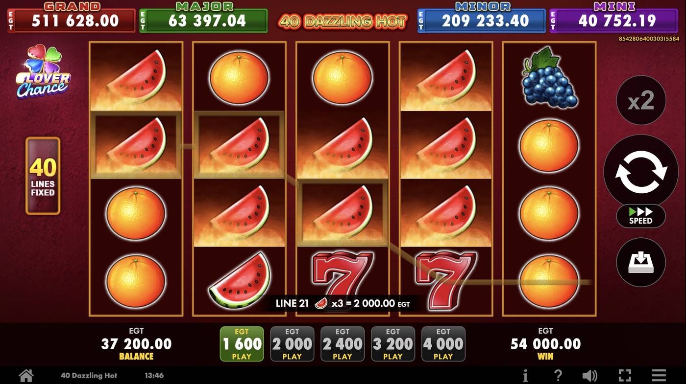 40 Dazzling Hot: image of winning