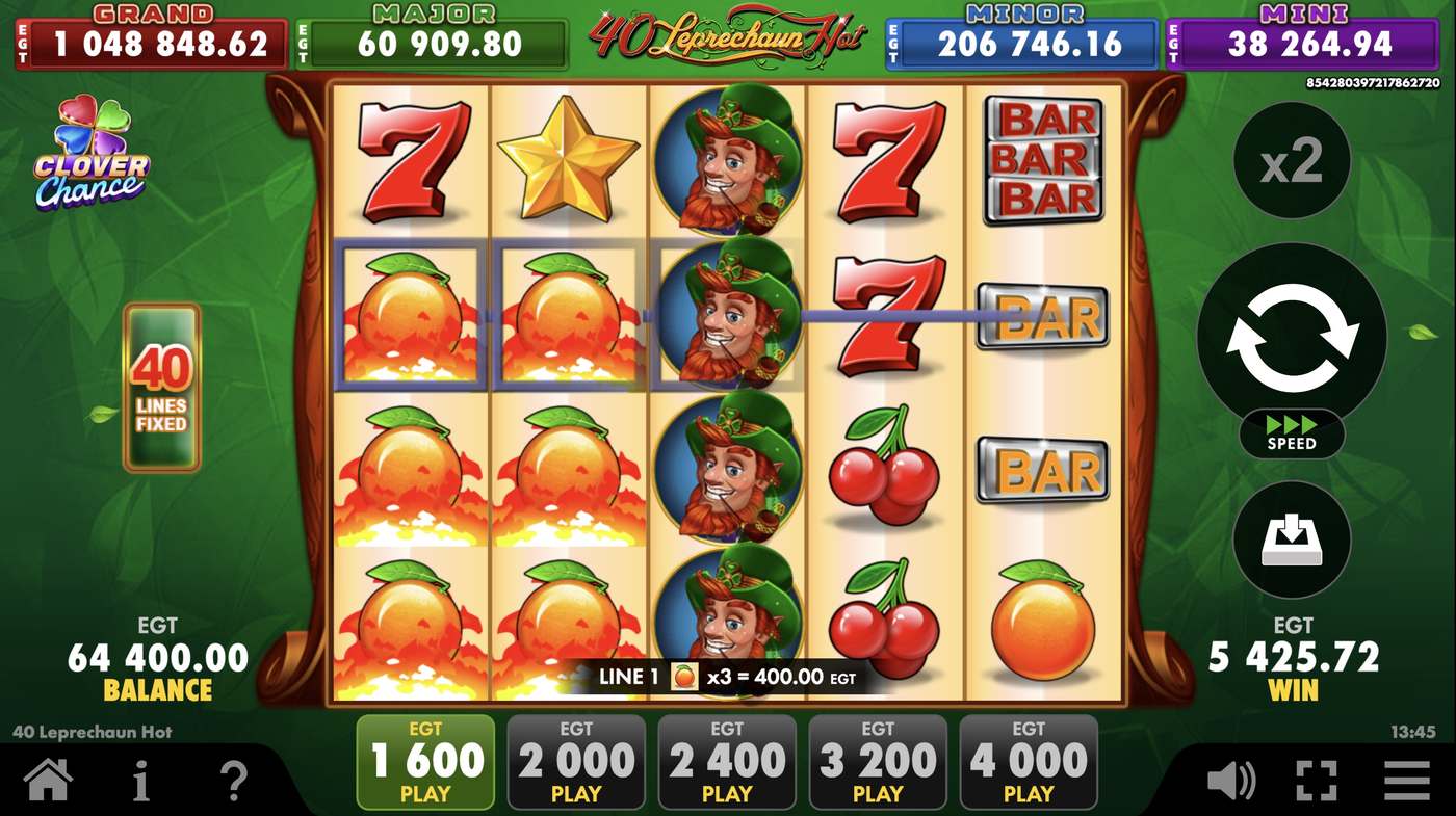 40 Leprechaun Hot: image of winning
