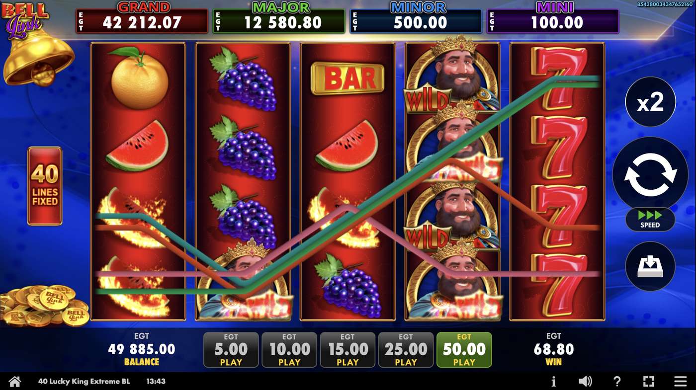 40 Lucky King Extreme Bell Link: image of winning
