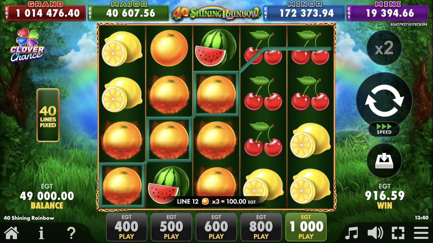 40 Shining Rainbow: image of winning