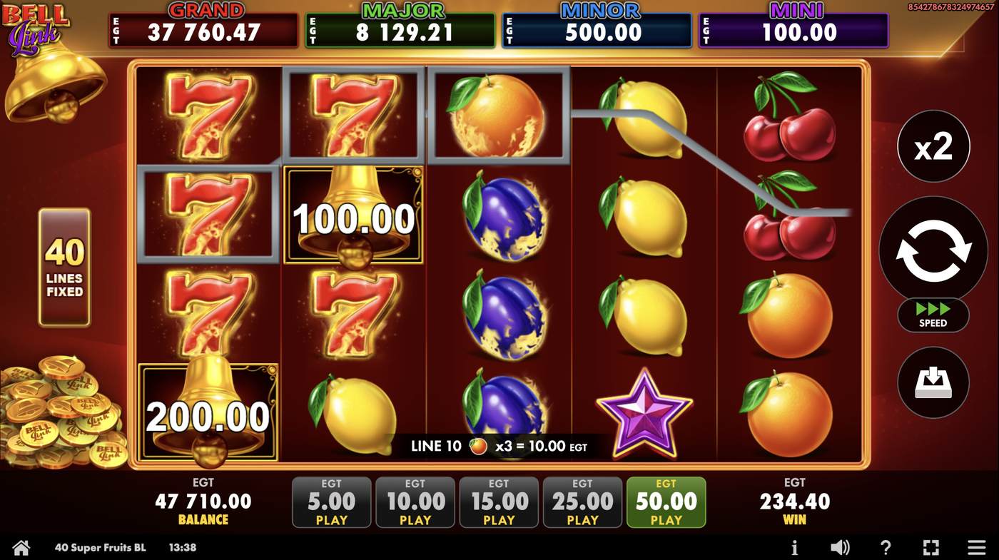 40 Super Fruits Bell Link: image of winning