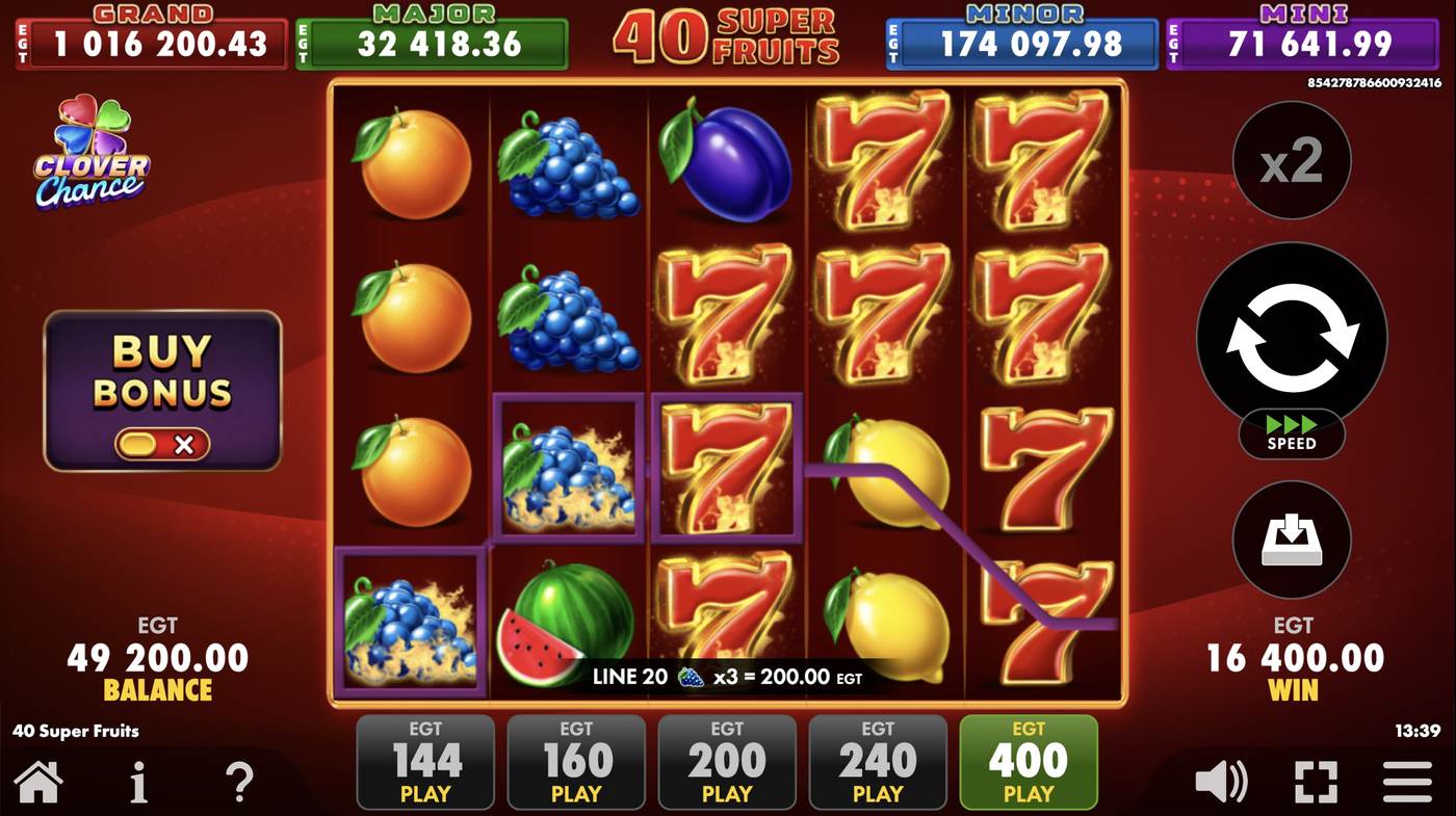 40 Super Fruits: image of winning