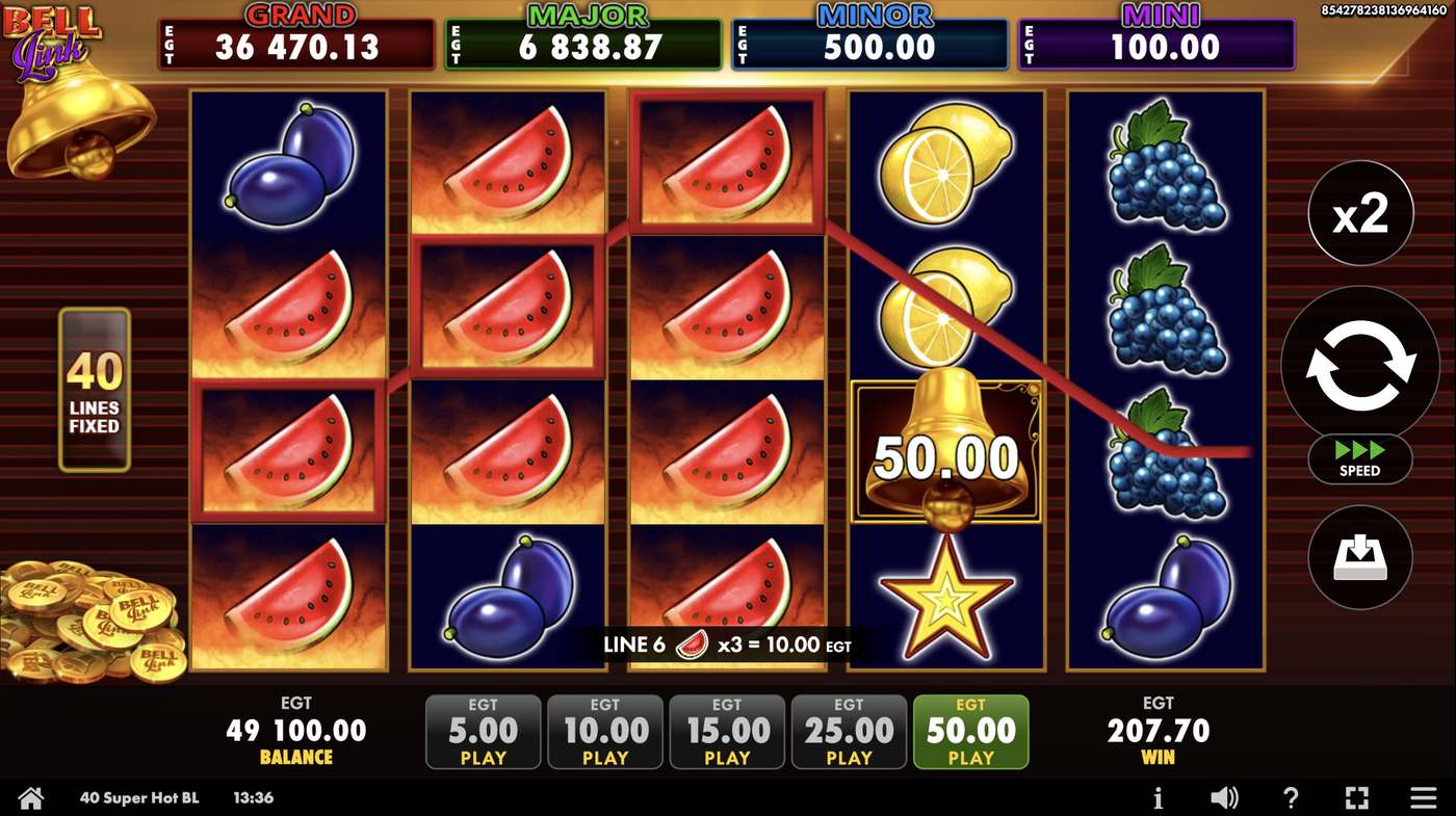 40 Super Hot Bell Link: image of winning