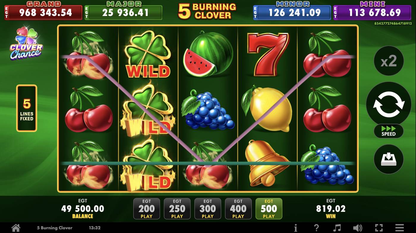 5 Burning Clover: image of winning
