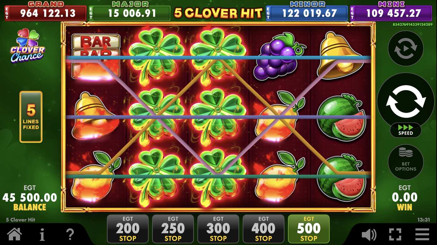 5 Clover Hit: image of winning