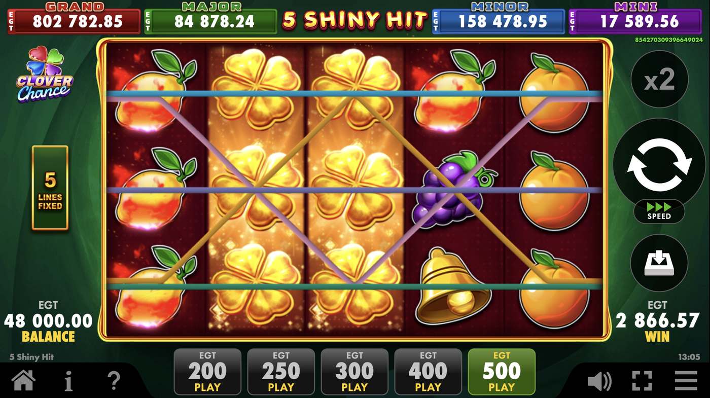 5 Shiny Hit: image of winning