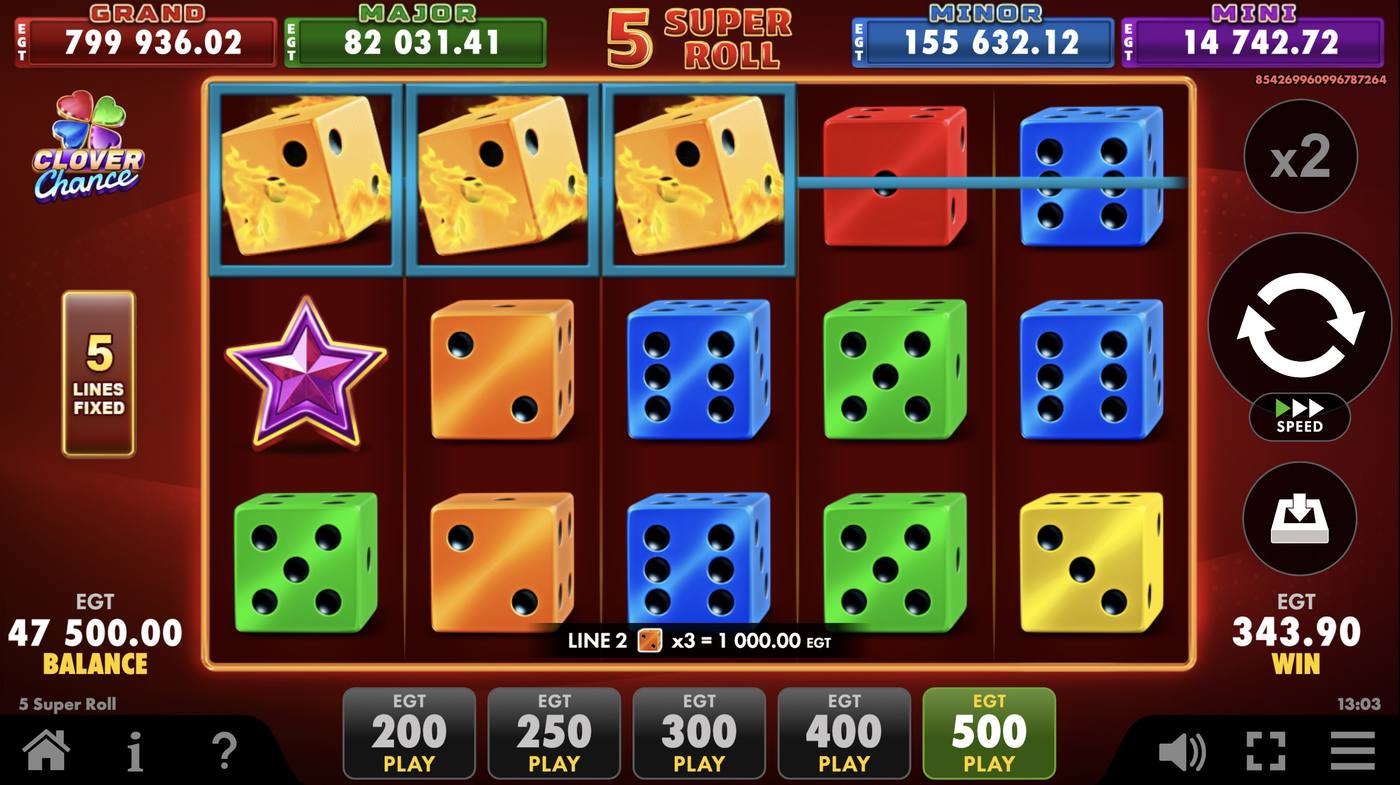 5 Super Roll: image of winning