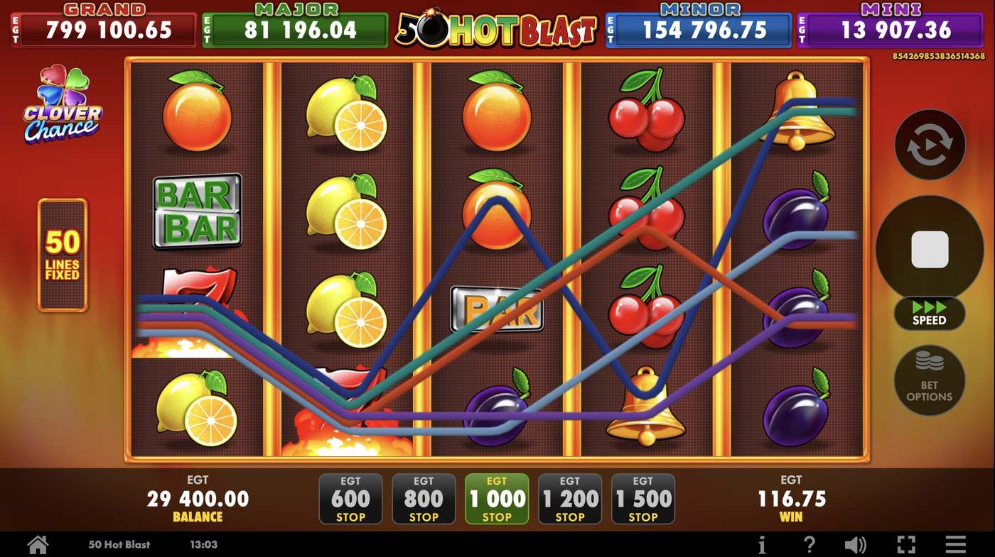 50 Hot Blast: image of winning