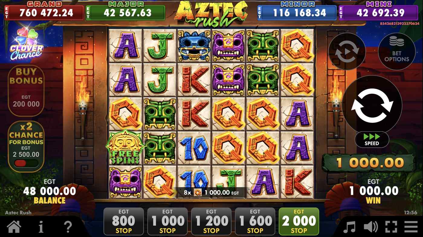 Aztec Rush: image of winning