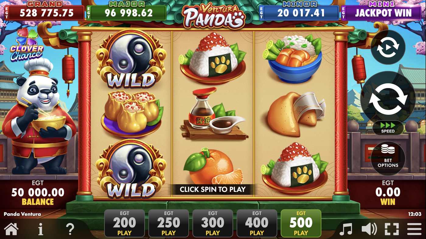 Panda Ventura: image of main menu