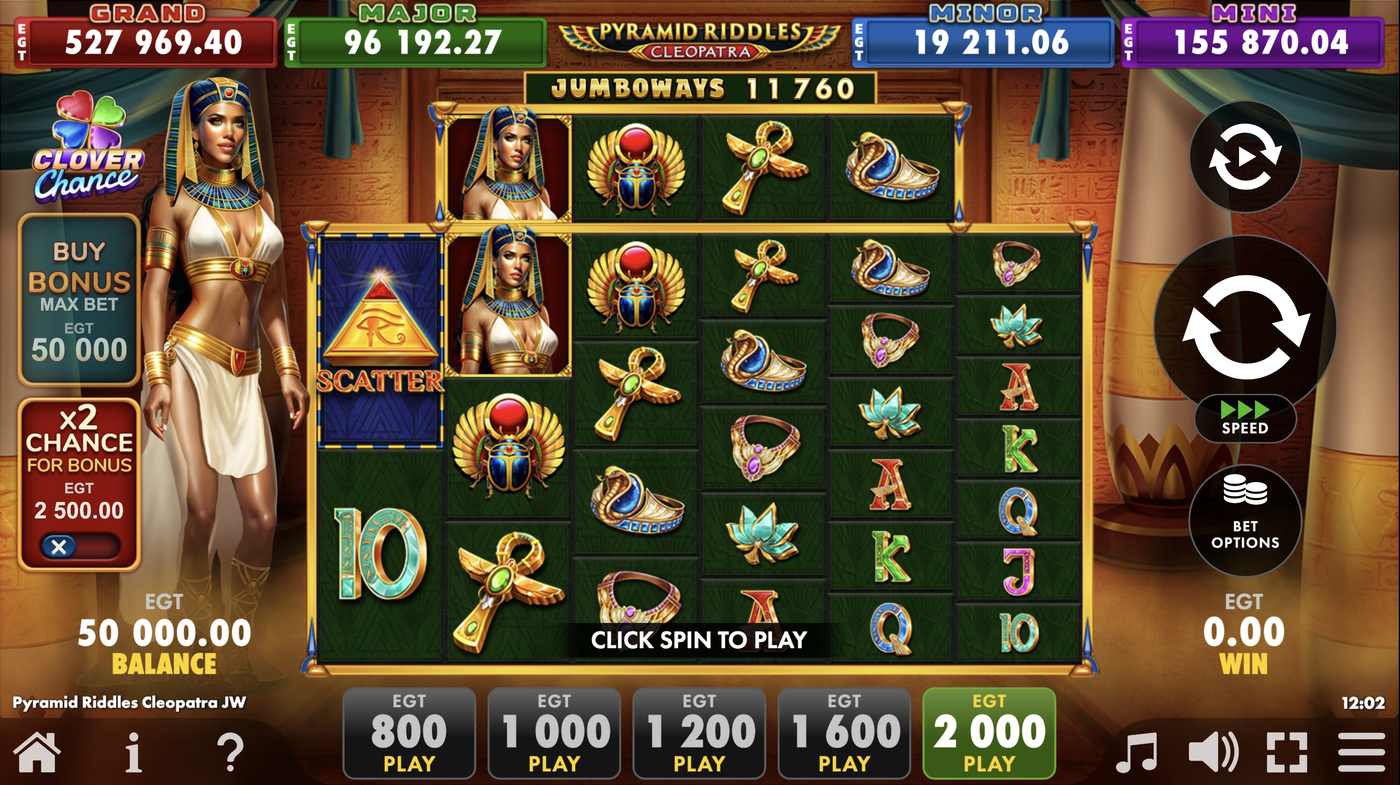 Pyramid Riddles Cleopatra Jumboways: image of main menu