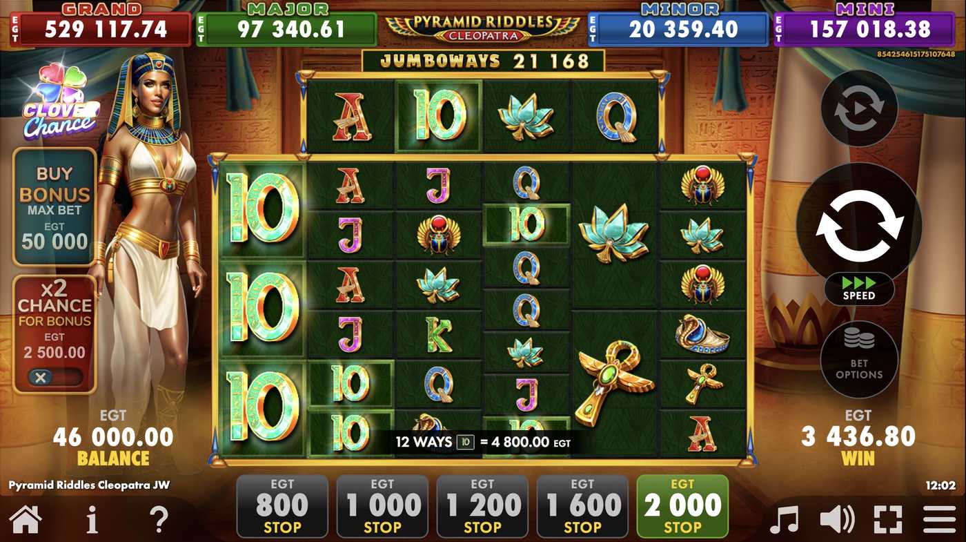 Pyramid Riddles Cleopatra Jumboways: image of winning