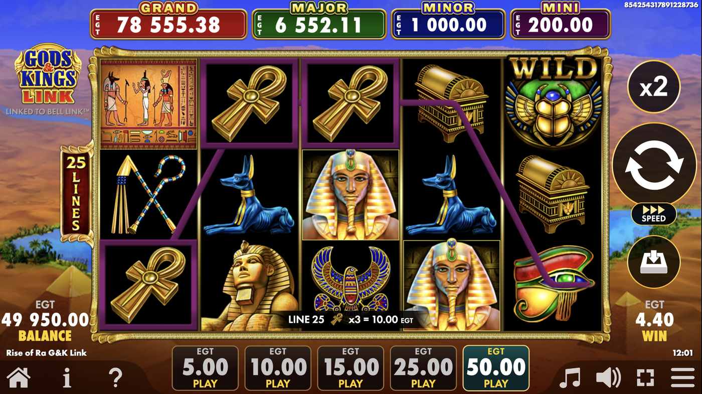 Rise of Ra Gods & Kings Link: image of winning