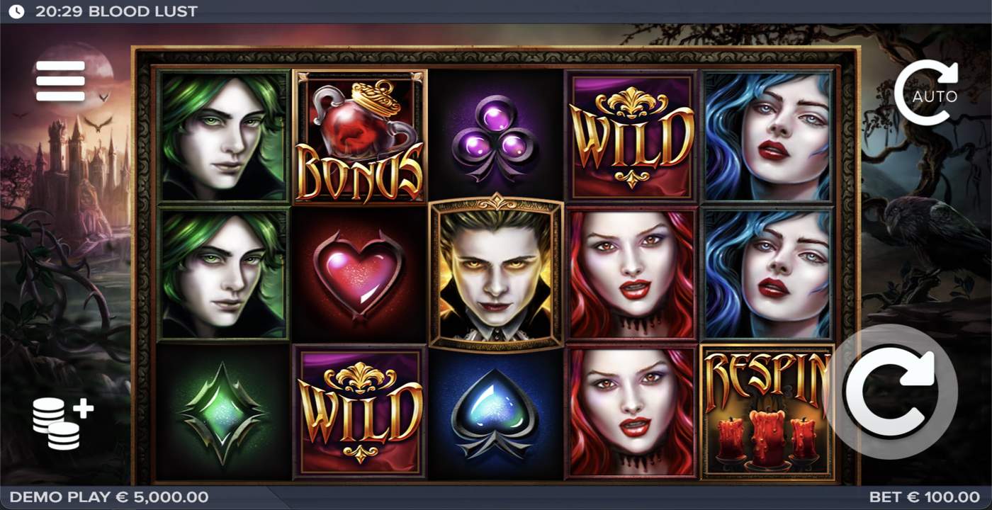 Blood Lust: image of main menu