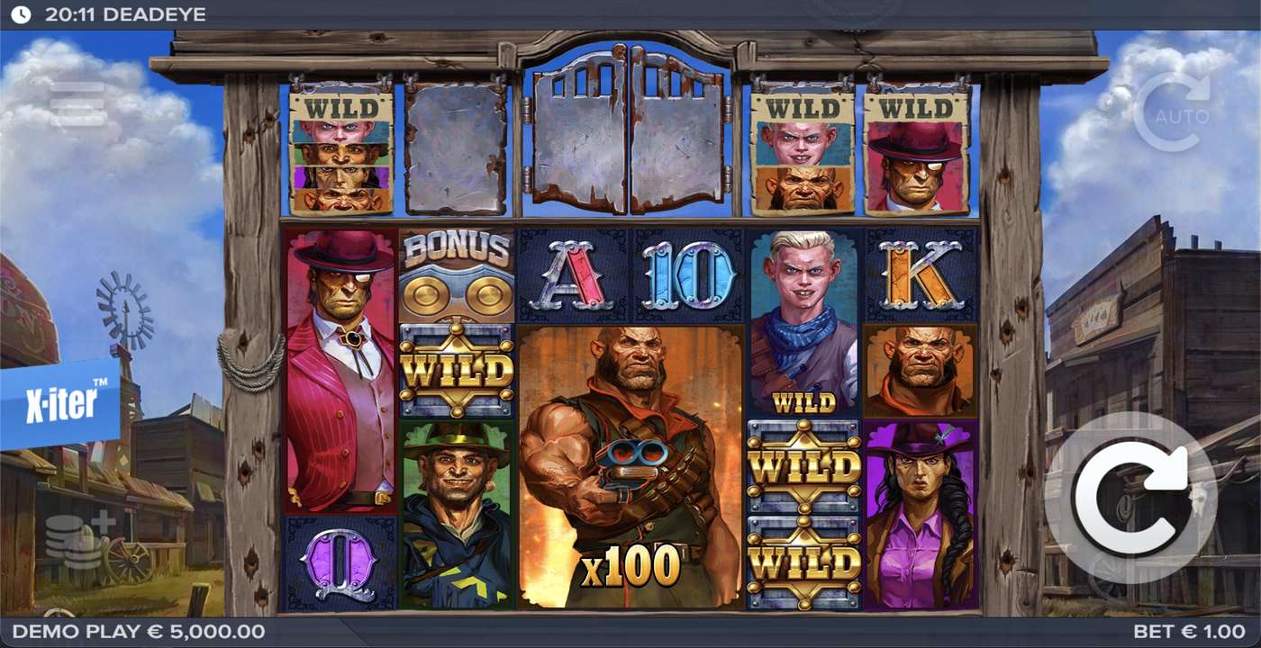 Deadeye: image of main menu