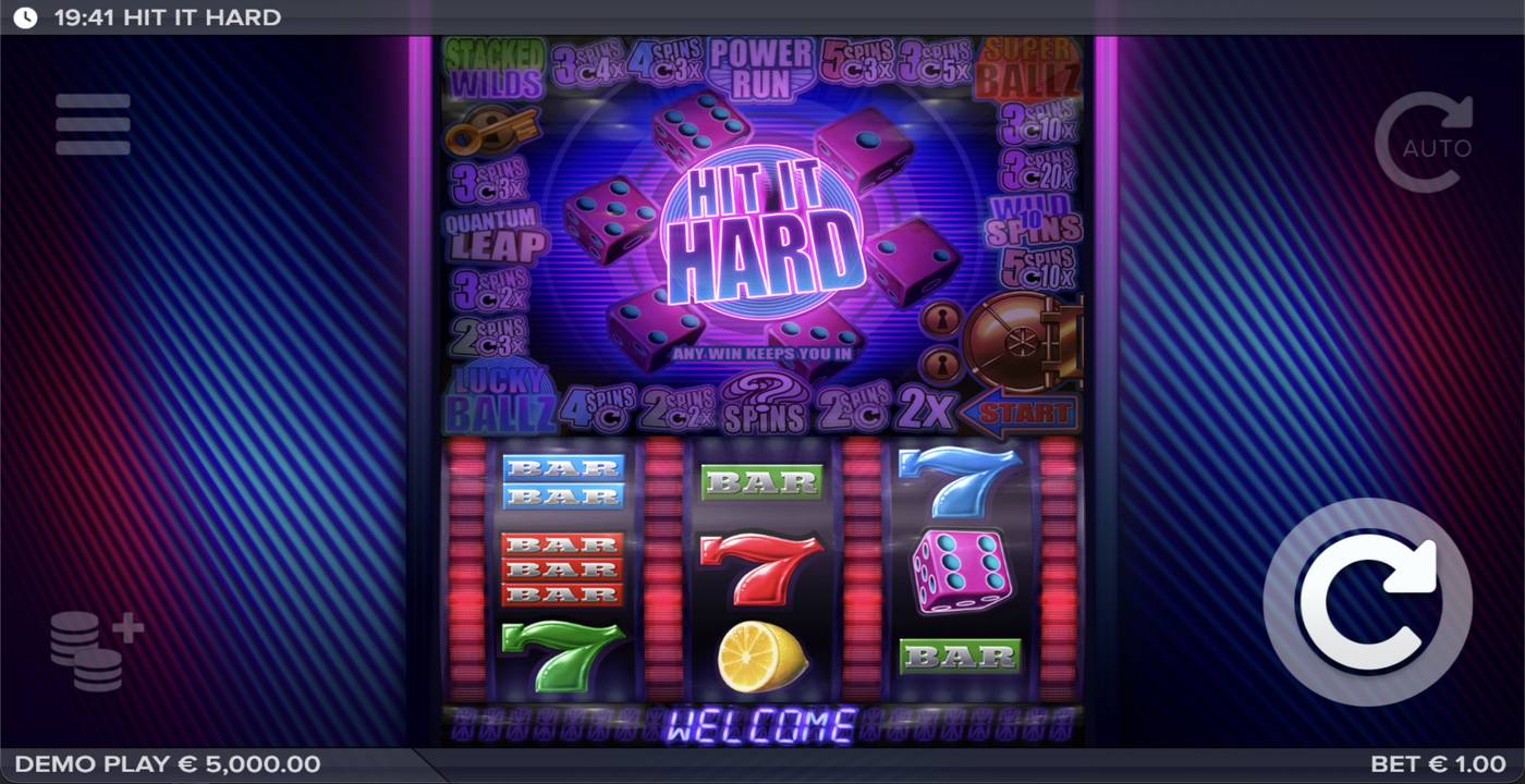 Hit It Hard: image of main menu