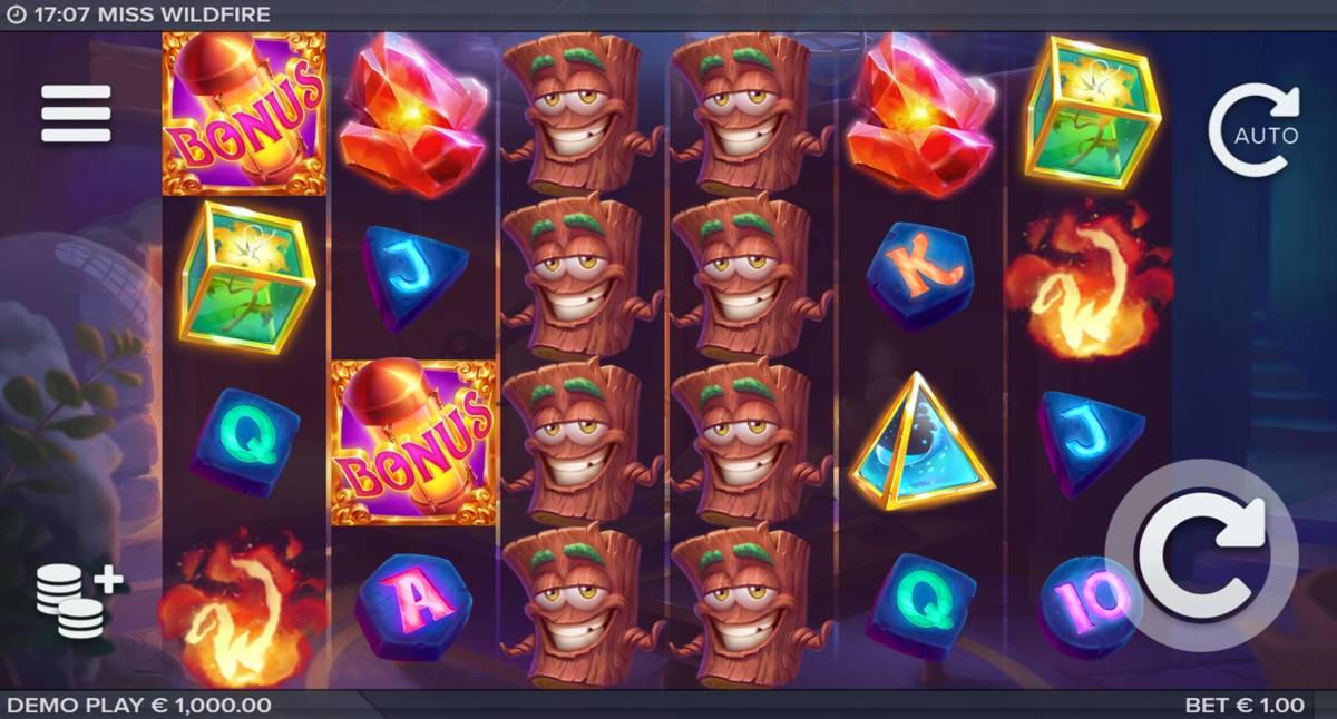 Miss Wildfire: image of main menu