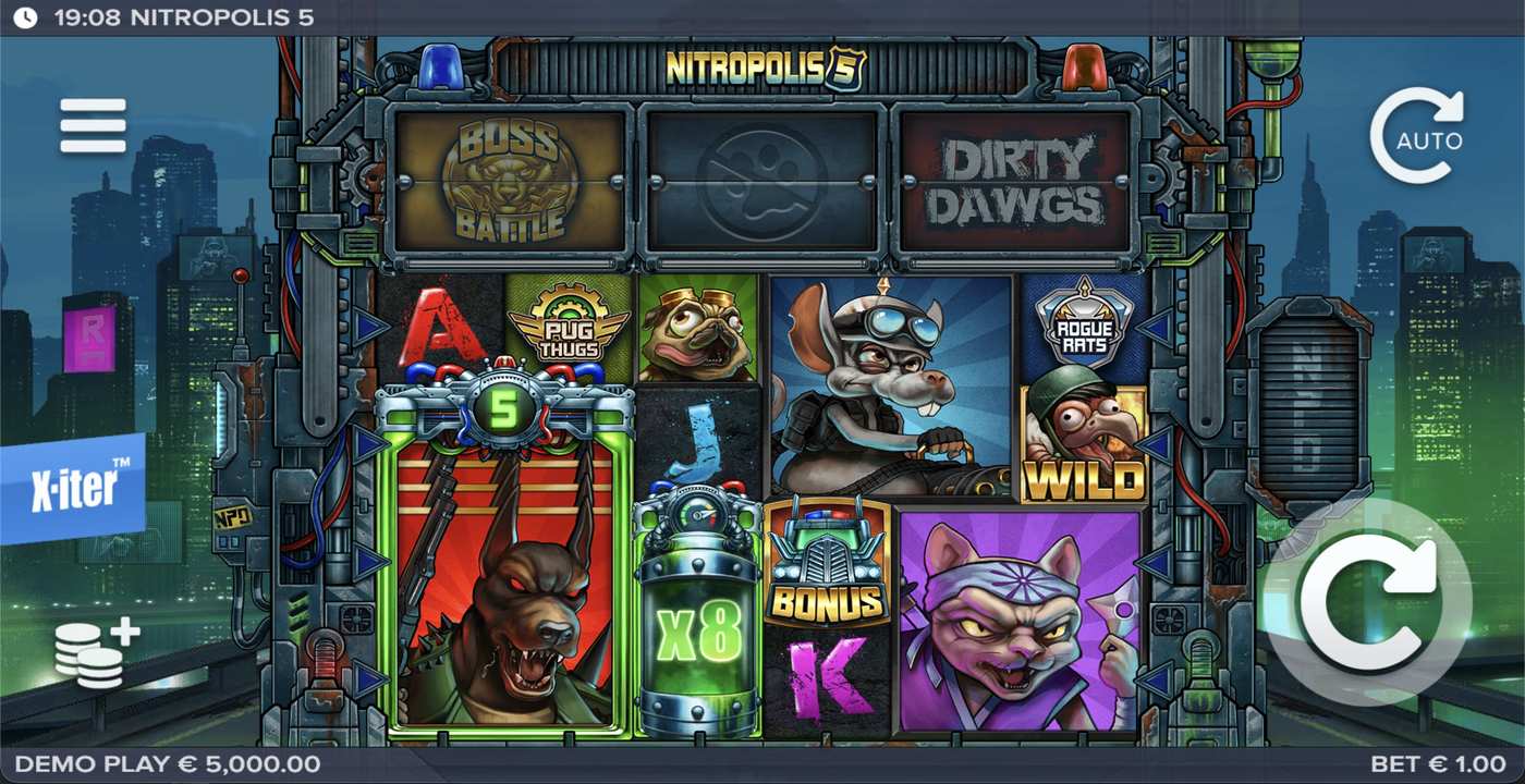 Nitropolis 5: image of main menu