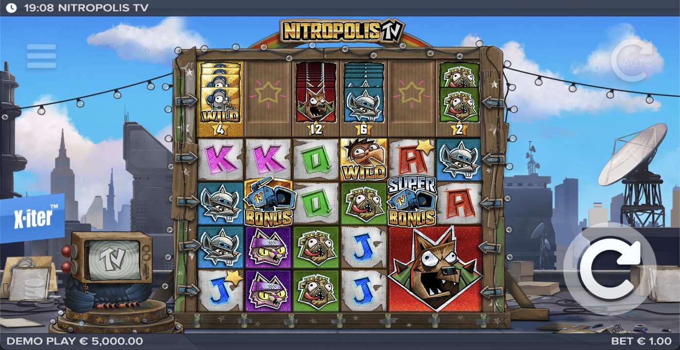 Nitropolis TV: image of main menu