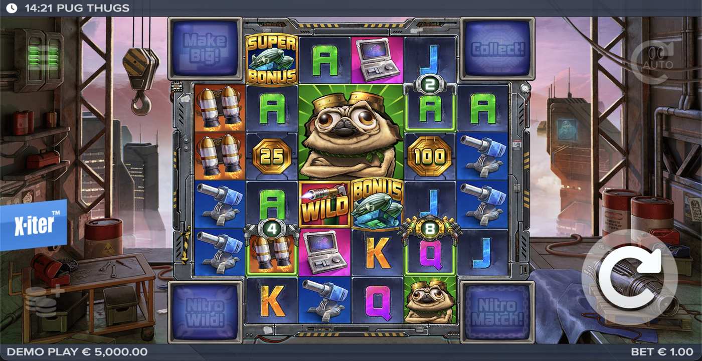 Pug Thugs of Nitropolis: image of main menu