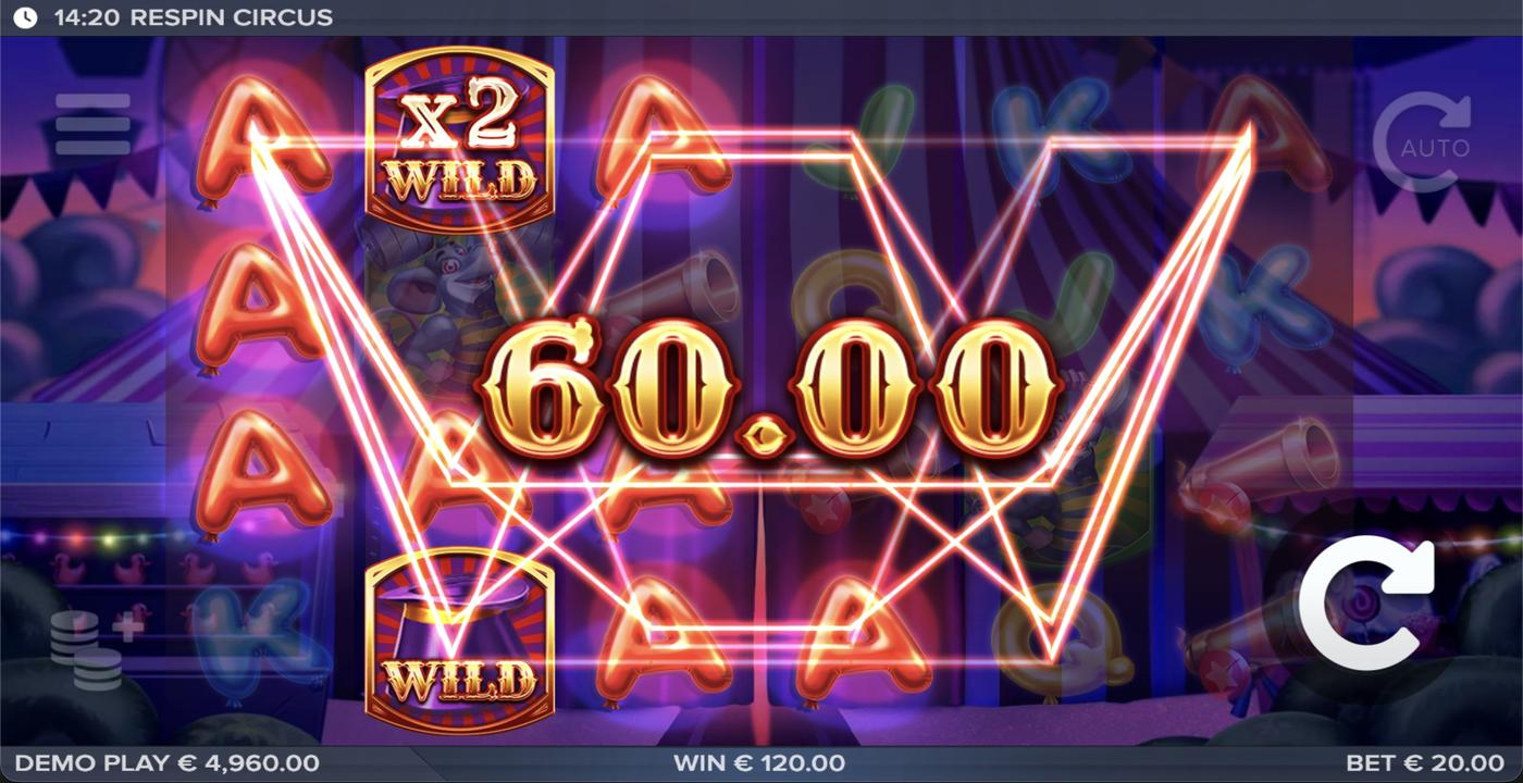 Respin Circus: image of winning