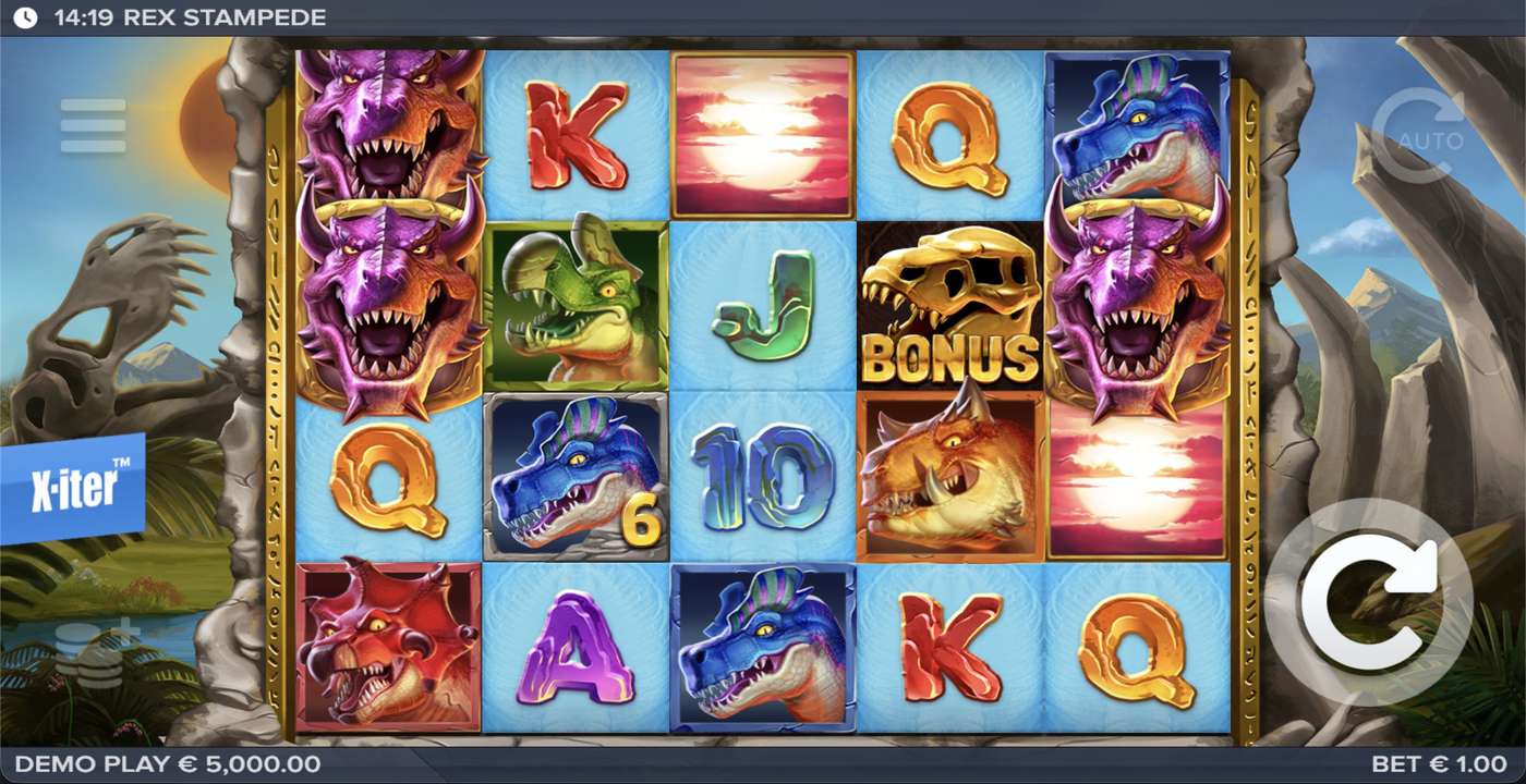 Rex Stampede: image of main menu