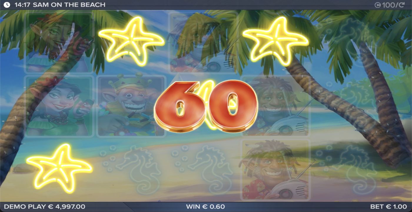 Sam on the Beach: image of winning