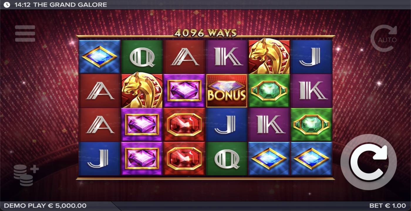 The Grand Galore: image of main menu